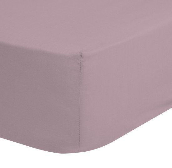 Muller Textiles Hoeslaken Effen Katoen Roze 90x200 cm