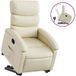 Fauteuil Relax Fauteuil Inclinable Crème Similicuir
