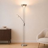 Milton & Oldbrook Lampe sur pied avec lampe de lecture Brescia Argent