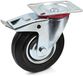 GEKO roue pivotante avec frein - acier et caoutchouc - 125 mm - capacité de charge 100 kg