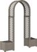 vidaXL Rozenboog met plantenbak Grijs 168,5 x 43 x 207 cm PP