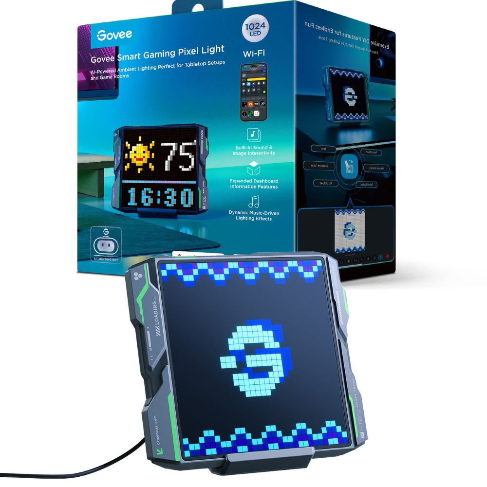 Govee Pixel Light Slimme tafellamp Wi-Fi/Bluetooth Zilver