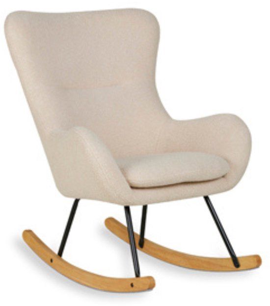 Quax Schommelstoel Basic Bouclé Sheep Beige
