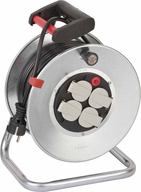 Brennenstuhl Garant S 4 E Kabelhaspel 25m - Zilver