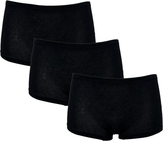 My Basic by After Eden After Eden My Basic Boxer katoenen 3-pack Dames Onderbroek - Zwart - Maat XL