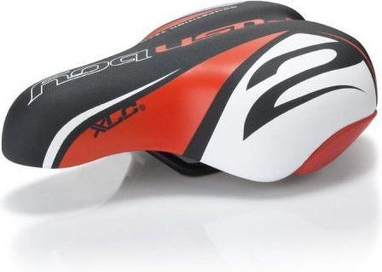XLC Kinderzadel SA-C02 - Zwart/Rood - Kinderfiets - Unisex