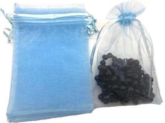 40 STUKS LICHTBLAUWE Organza Zakjes - 7 x 9cm - Cadeauverpakking