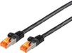 S-Impuls S/FTP CAT6a 10 Gigabit outdoor netwerkkabel met PE mantel / zwart - 7,5 meter