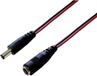 TRU COMPONENTS Câble d'extension basse tension Prise basse tension - Prise femelle basse tension 5.5 mm 2.1 mm 5.5 mm 2.5 mm 3.00 m 1 pièce(s) Rouge, Noir