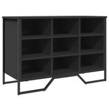 vidaXL Schoenenkast 90x38x61,5 cm bewerkt hout zwart