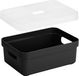 Sunware Boîtes de rangement avec couvercle transparent - 9 litres - noir