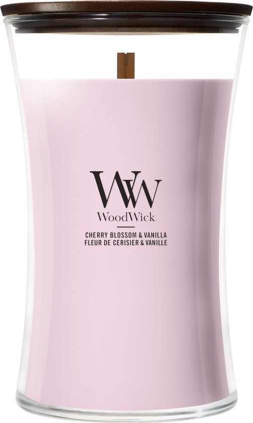 WoodWick Hourglass Cherry Blossom & Vanilla Large Geurkaars