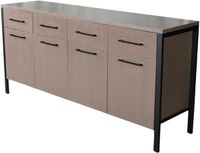 Lizzely Garden & Living Alex Dressoir melamine walnoot 180cm kunststof kast