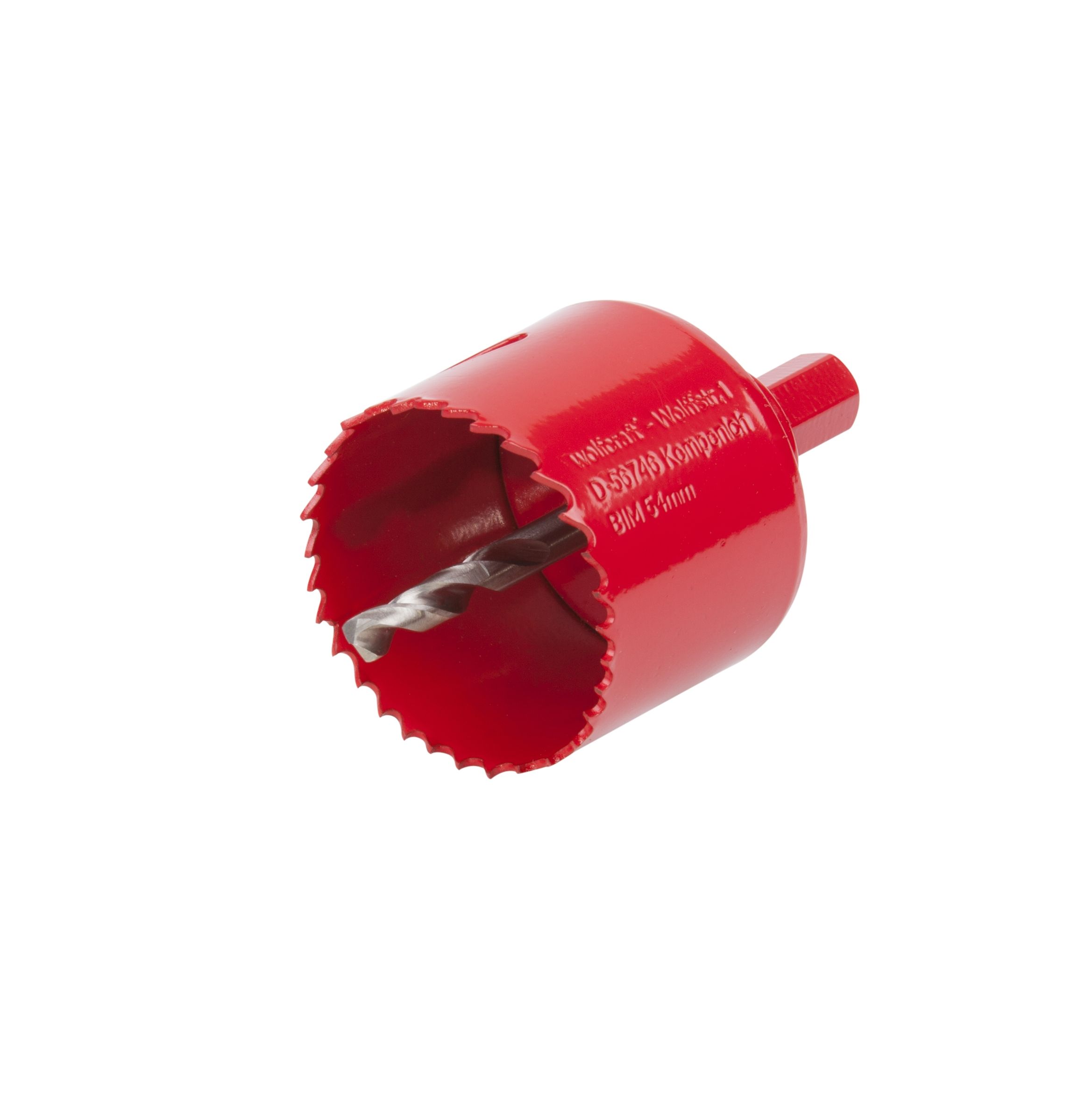 Wolfcraft Gatzaag van BiM compleet met adapter en centerboor - rood