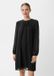 comma - Vrouwen - Chiffon jurk met plooien - Zwart