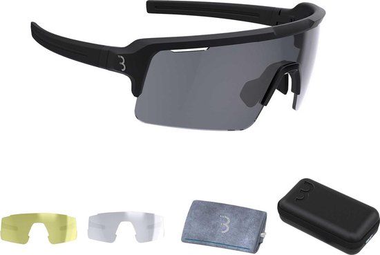 BBB Cycling Fuse PC Flash Mirror Fietsbril - Mat Zwart - Unisex