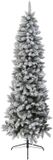 Feeric Lights & Christmas Sapin de Noël artificiel vertical avec couche de neige, 150 cm