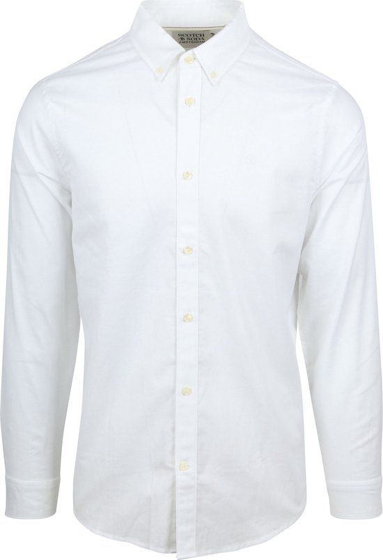 Scotch & Soda CORE - OXFORD SOLID Heren Overhemd - White - Maat S