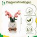 Merkloos Pluche plant orchidee - 21 cm - Knuffelplant voor kinderen en decoratie