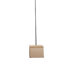 Powertex sokkel, hout en metaal, 7 x 7 x 30 cm, beige, 7 x 7 x 30 cm