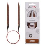 KnitPro Ginger Rondellen 9mm 40cm - Korte Breinaalden van Hout