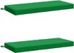 vidaXL Coussin de banc SOEST 2 pièces 100% Polyester Vert 110 x 50 x 8 cm