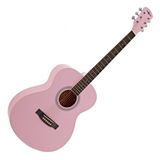 Gear4music Akoestische Studiegitaar, Roze