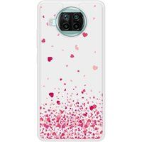 Xiaomi Mi 10T Confettis de coeurs rose Verstevigd hoesje met sublimatie bedrukking