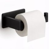 Minismus WC Rolhouder Zwart - Zelfklevende Toiletrolhouder Wandmontage