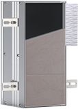 Emco Asis module plus, WC-module - inbouwmodel, 2 compartimenten voor WC-papier, reserverol of doosje nat papier, deurscharnier links, aluminium