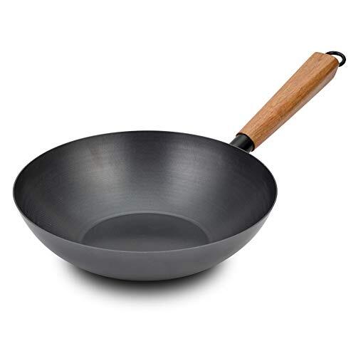 Nava Wok CANTONES koolstofstaal + bamboe Ø 28 cm