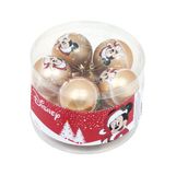 ARDITEX Mickey Mouse Kerstbal Mickey Mouse Happy smiles Gouden 10 Stuks Plastic (Ø 6 cm)