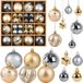 Unyqoos® Set van 44 decoratieve Christbaumkugel in Gold en Silber