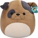 Squishmallows - Large Plush 40cm Loafer - Brown Bulldog W/Dark Brown Spots