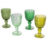 Villa d'Este Home Tivoli 5911615 Syrah Greenery glazen set van 4 glazen 265 ml transparant glas