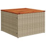 vidaXL 7-delige Loungeset met kussens, polyrattan, gemengd beige