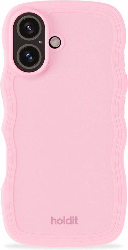 Holdit Wavy Case geschikt voor Apple iPhone 16 - Pink
