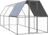 vidaXL Kippenhok 2x6x2 m gegalvaniseerd staal