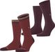 Burlington Everyday Stripe- Mixed 2-Pack katoen sokken heren rood - maat 40-46