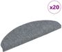vidaXL Zelfklevende Trapmatten 20 stuks Lichtgrijs 65x21x4 cm