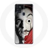 Maniacase Etui voor Samsung Galaxy A21S La casa de papel Berlijn Split Masker