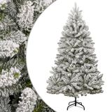 vidaXL Kunstkerstboom met scharnieren en sneeuw 270 cm