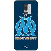 Samsung Galaxy j8 2018 logo om olympique de marseille blauw Fond Maniacase