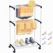 Ibenzoa® Petit et polyvalent étendoir à linge avec roulettes, peu encombrant pour chaque pièce de la maison
