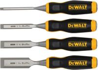 DeWalt DWHT0-16063 - Houtbeitelset - 4 Stuks - Chromen Stalen Bladen - Ergonomische Greep