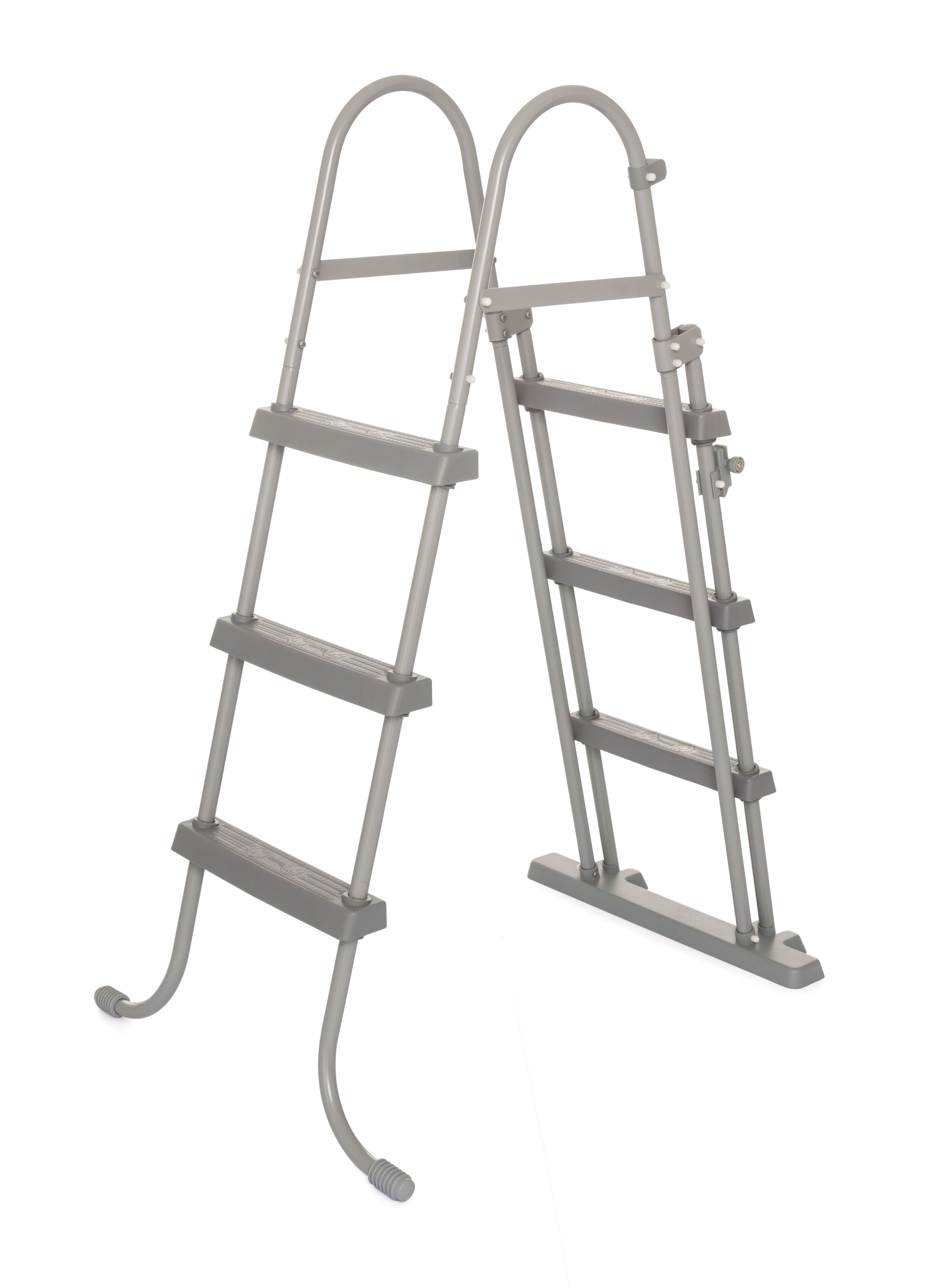 Bestway Flowclear Zwembadladder - Staal - 107cm - Grijs