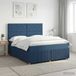 vidaXL Boxspringbed met matras met hoofdeinde Blauw 160 x 200 cm Stof