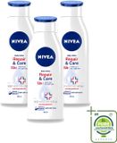 Nivea Repair & Care Body Lotion - 3 x 400 ml