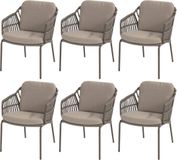 4 Seasons Outdoor Capalbio dining tuinstoel terre set van 6