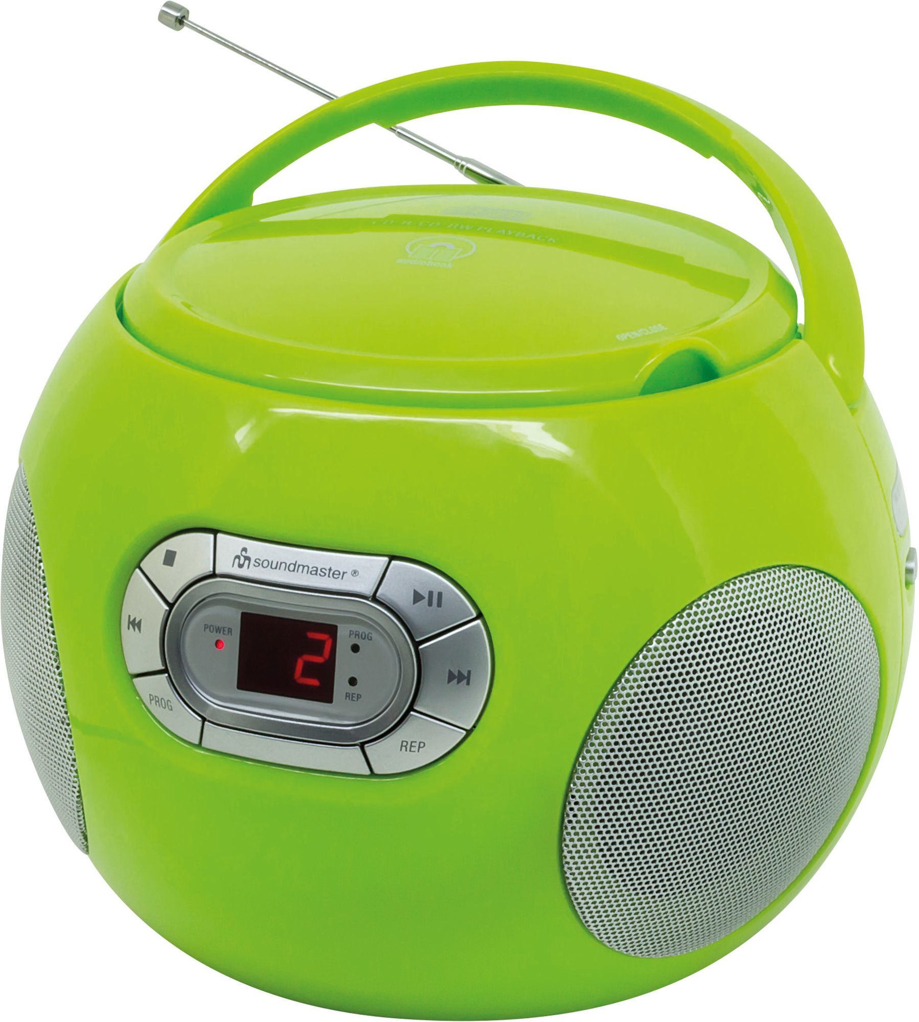 Soundmaster SCD2120GR Boombox - CD/CD-R/CD-RW, FM Radio - Groen